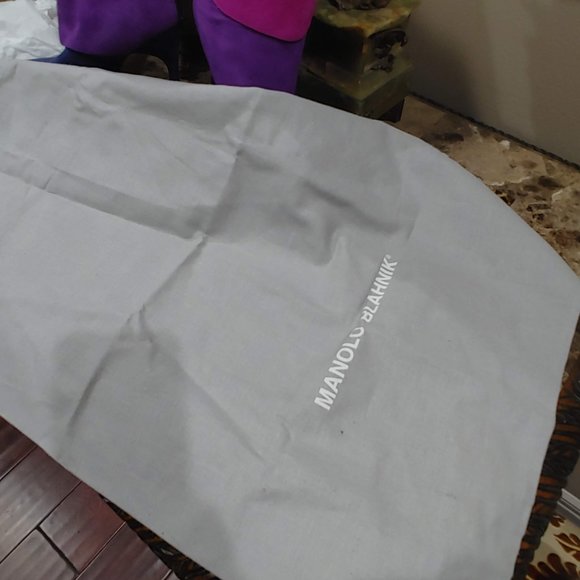 Brand New Manolo Blahnik Tall Boots Color Block Leather Suede Italy Size 7 - Picture 11 of 11